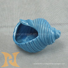 Керамическая пластина Bule Conch Shell Shape Candle Holder